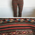 Leggings caldi da donna spazzolati a righe personalizzate per interni invernali